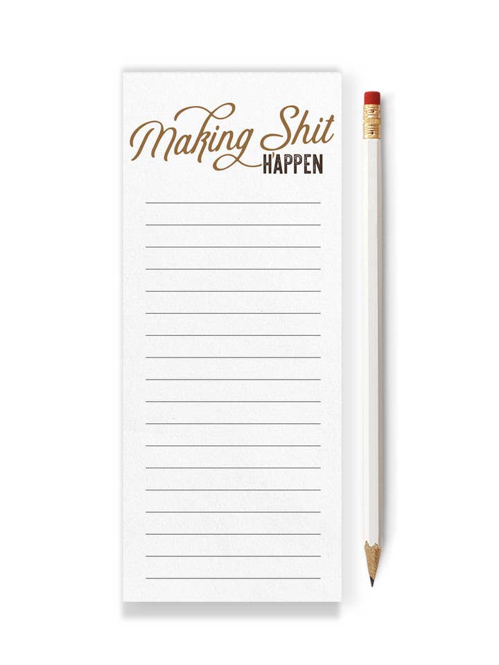 Bloco de notas magro Fazendo Merda Acontecer por atacado de Tiramisu Paperie