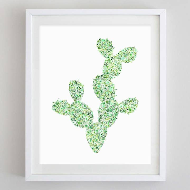 Cactus 2 Floral Watercolor Print for wholesale by Carly Rae Studio