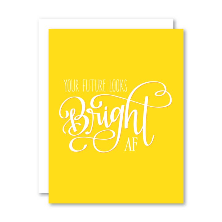 Votre avenir semble lumineux AF/carte pour la vente par Stevie + Bean Paperie