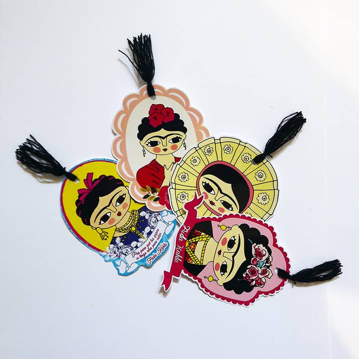 4 Bookmarks, Frida Kahlo, notebook, Frida Kahlo bookmark for wholesale by Chunchitos