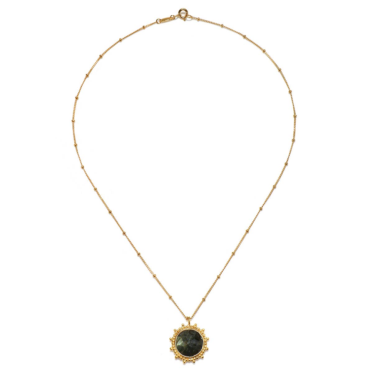 Satya Jewelry - Wholesale Pendant/Charm Necklace - Labradorite Gold Necklace1