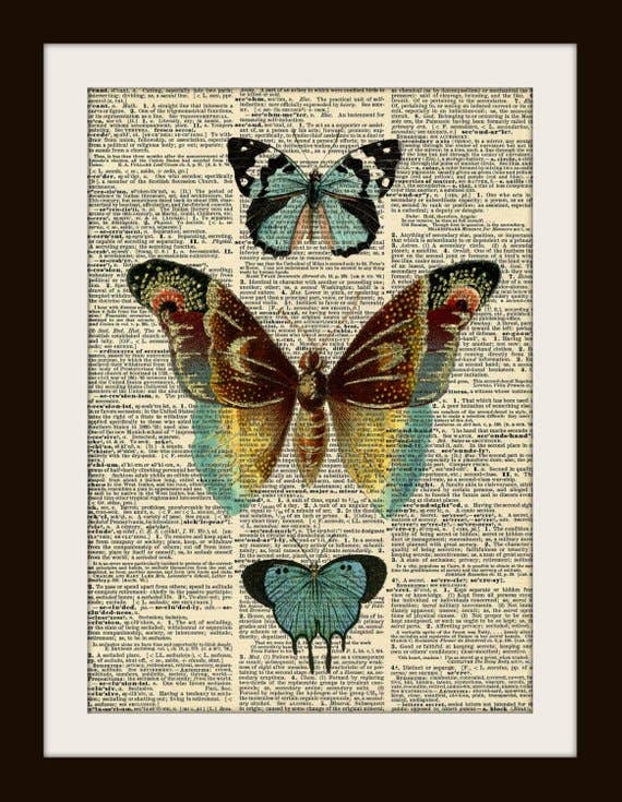 Unique Art Pendants - Wholesale Art Print - Light Blue Butterfly Art Print0
