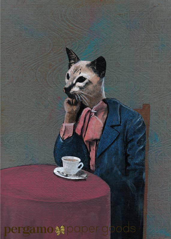 Pergamo Paper Goods - Wholesale Everyday Greeting Card - Retro Cat Card1