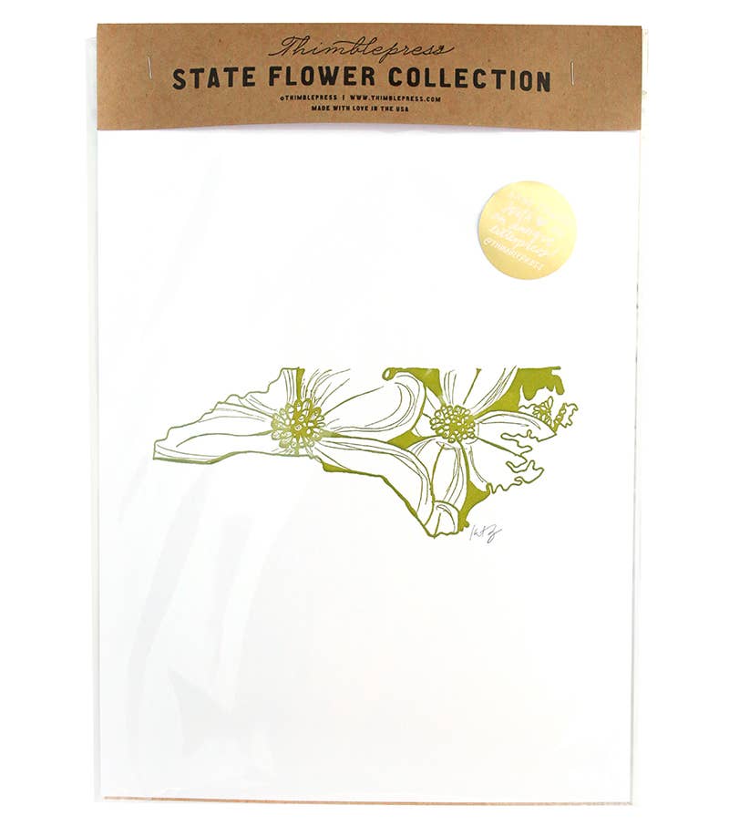 Thimblepress - Wholesale Art Print - North Carolina American Dogwood Print1