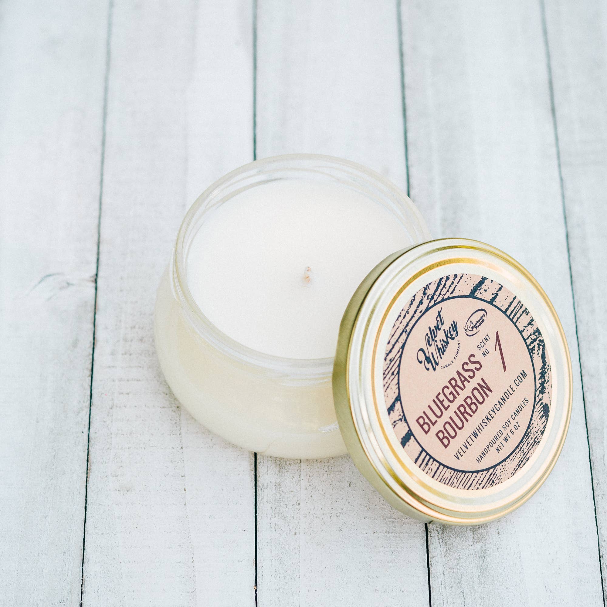 Velvet Whiskey Candle Co - Wholesale Jar/Filled Candle - 6.5 oz Bluegrass Bourbon Candle3