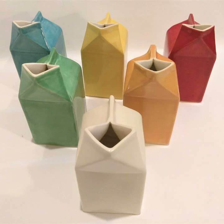 From Donna's Hands - Wholesale Milk/Juice Bottle - Ceramic Milk Carton