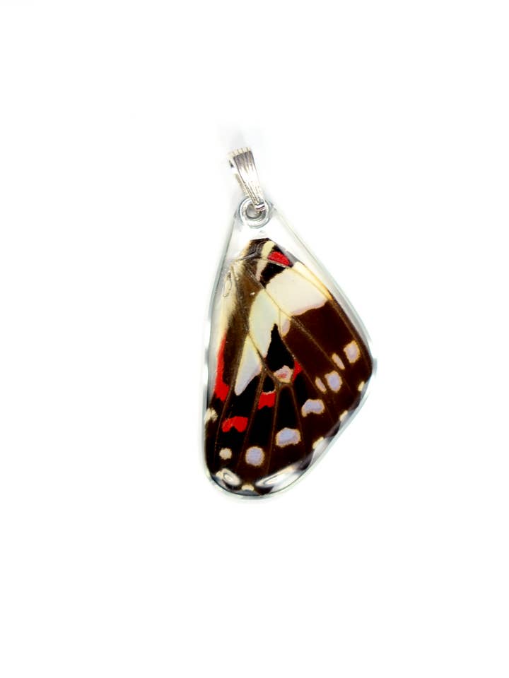 0505 Butterfly Pendant, Pale Green Triangle, Bottom Wing for wholesale by Wingstitution
