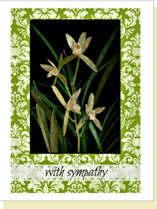 Sympathy Green Card for wholesale by Ümlaut Brooklyn