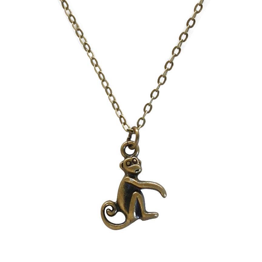 O Yeah Gifts - Vente Colliers à pendentif - Collier à breloque singe, collier pendentif singe à breloque0