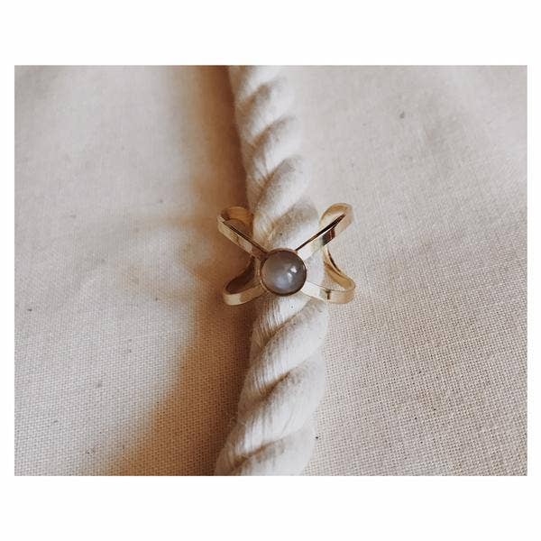 Opal X Ring for wholesale by Decent Things