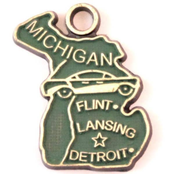 Gleeful Peacock - Wholesale Charm/Dangle Bracelet - Michigan State Charm Bracelet, Necklace, or Charm Only3