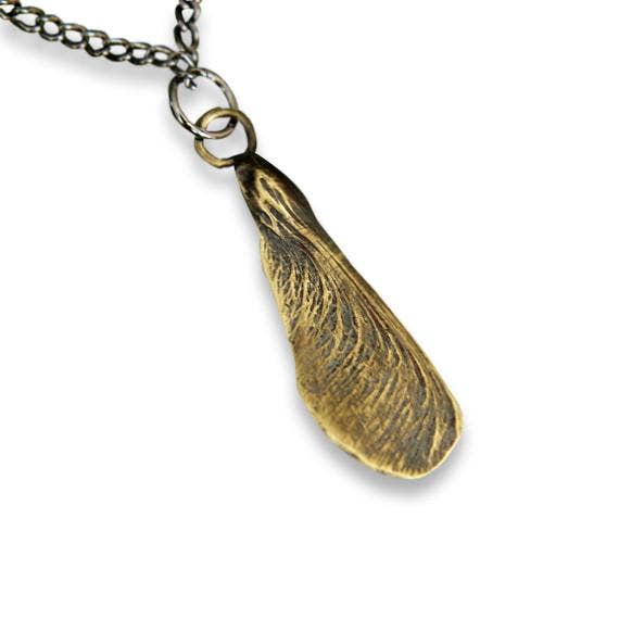 Moon Raven Designs - Wholesale Pendant/Charm Necklace - Maple Key Necklace - Bronze0