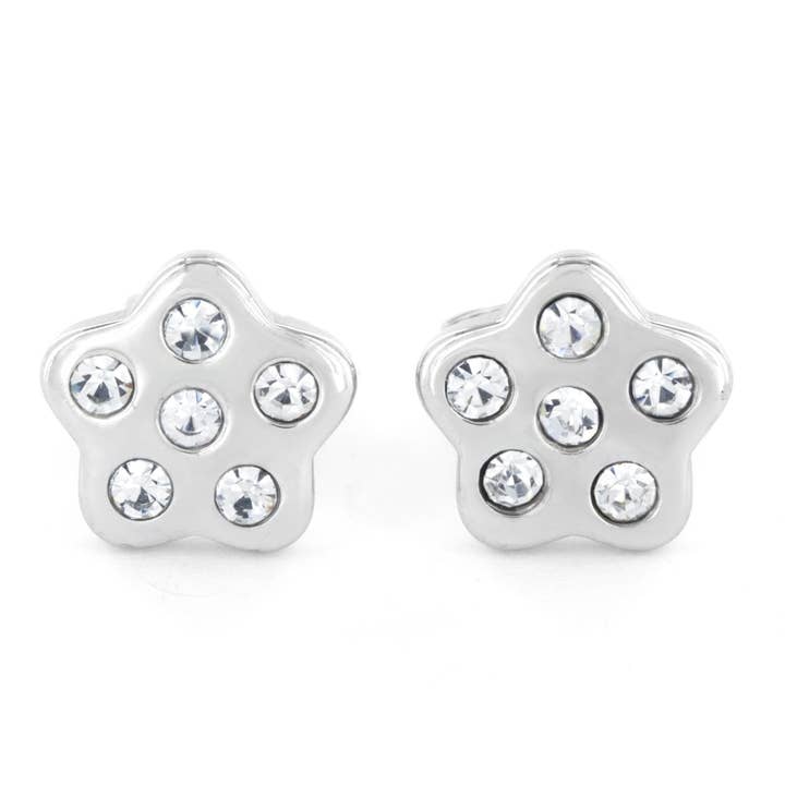 Cubic Zirconia bloem oorknopjes voor wholesale door West Coast Jewelry