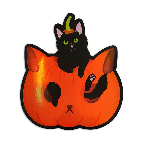 Etiqueta holográfica de gato de abóbora por atacado de Compoco