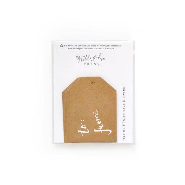 Wild Ink Press - Wholesale Gift Tag - To From Tags | Set of 6