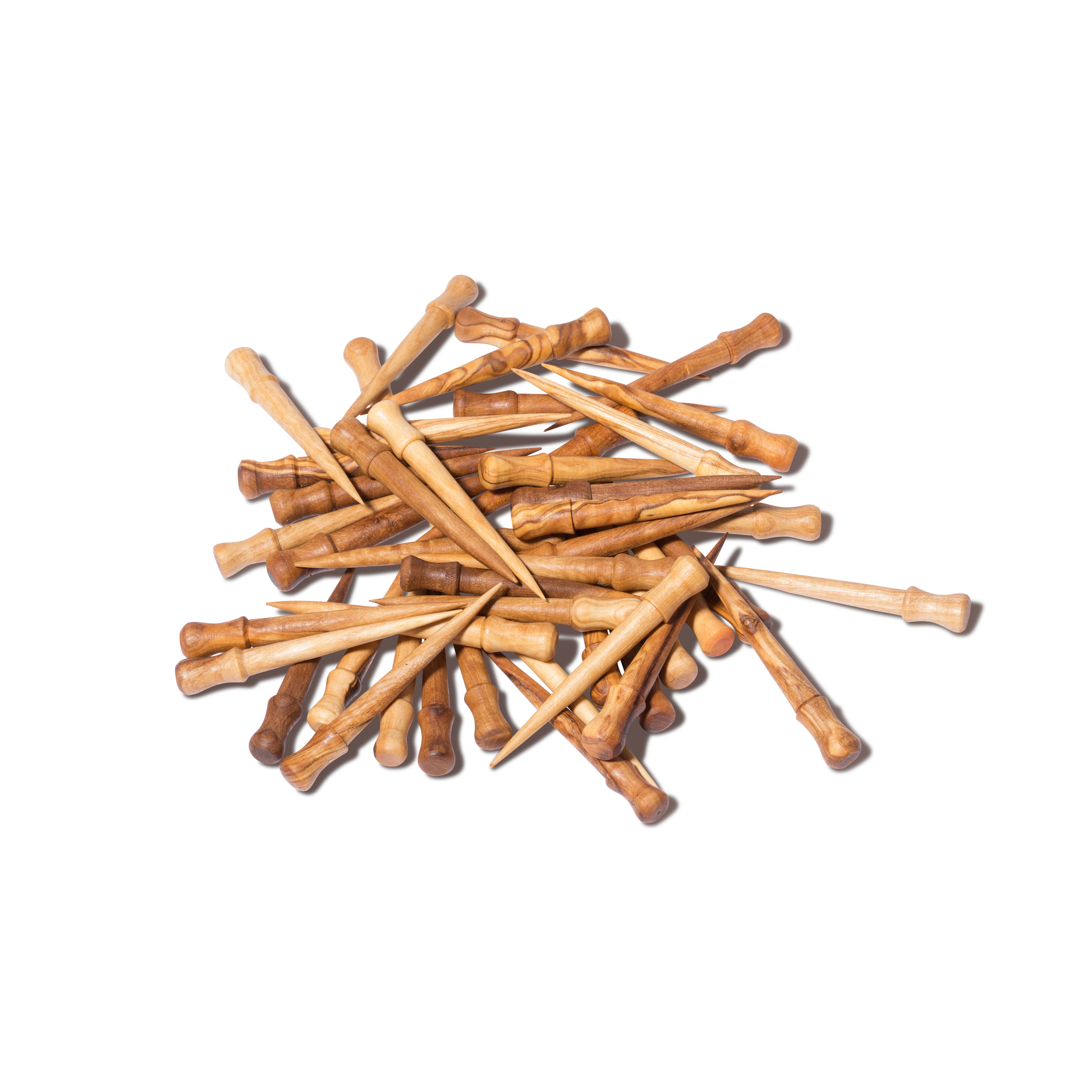 Katari Beauty - Wholesale Mask Applicator Brush/Tool - OIL APPLICATOR & OLIVE PICK | Hand-carved Olivewood ~2.5"3