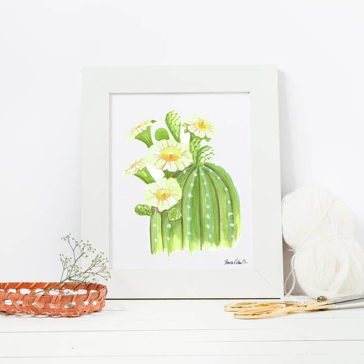 Impressão artística Saguaro de 11 “x 14" por atacado de Eva Blake’s Makery