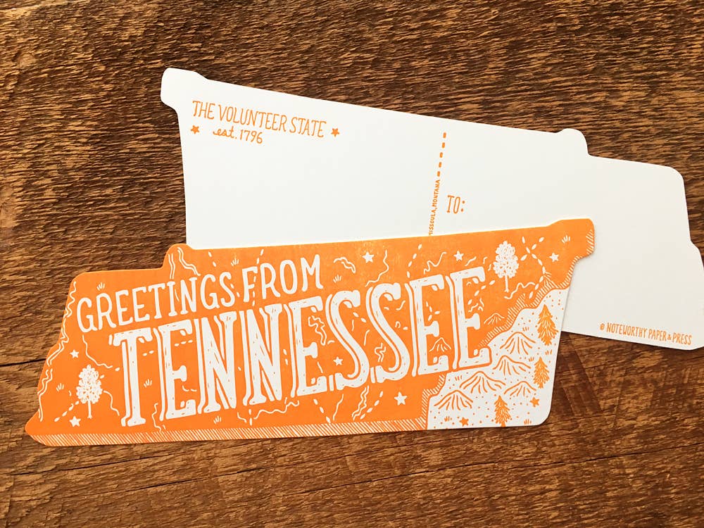 Noteworthy Paper & Press - Wholesale Postcard - Tennessee State Postcard4