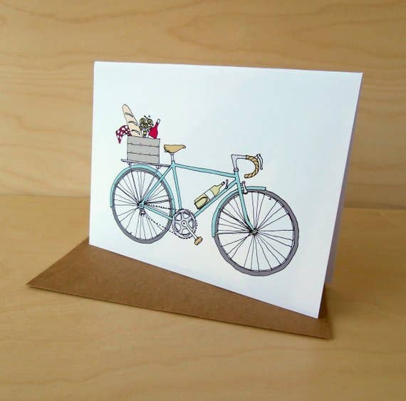 Rachelink Cards & Illustrations - Wholesale Everyday Greeting Card - Picnic Bike Card2