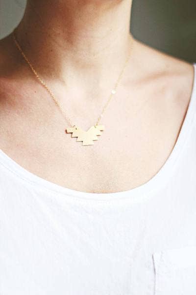 Rare Bird Co. + Pauline Stanley Studio - Wholesale Pendant/Charm Necklace - Geometric Phoenix Necklace2