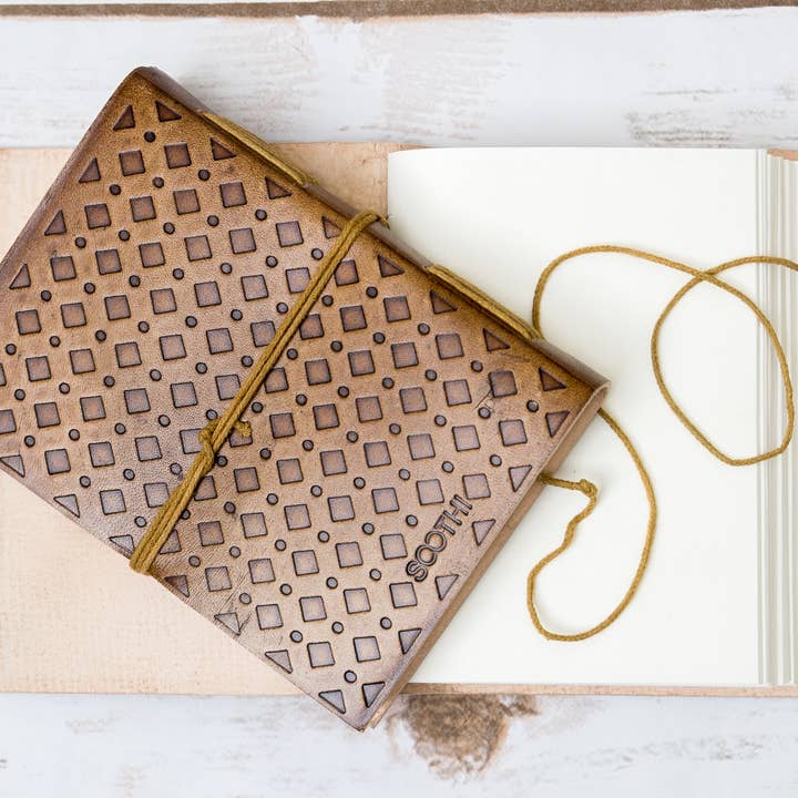 Soothi | Containers Of Creativity - Wholesale Journal/Diary - If A Story, William Faulkner Quote Leather Journal - 5x7 TAN