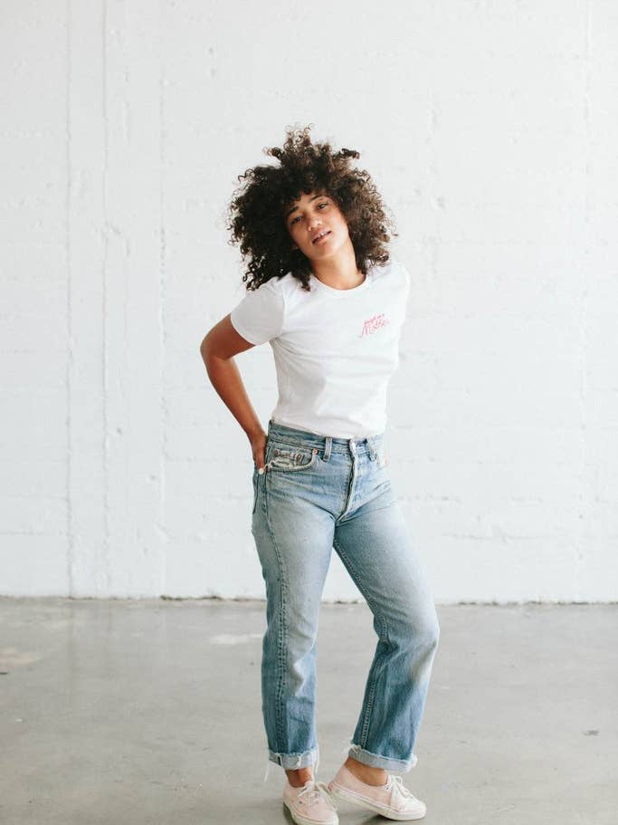 The Bee & The Fox - Wholesale Screen Printed T-Shirt - Women's - Tough as a Mother | Embroidered T-shirt