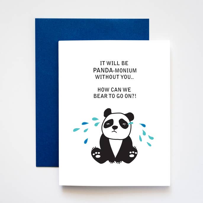 Carte de vœux Panda-Monium pour la vente par ILOOTPAPERIE