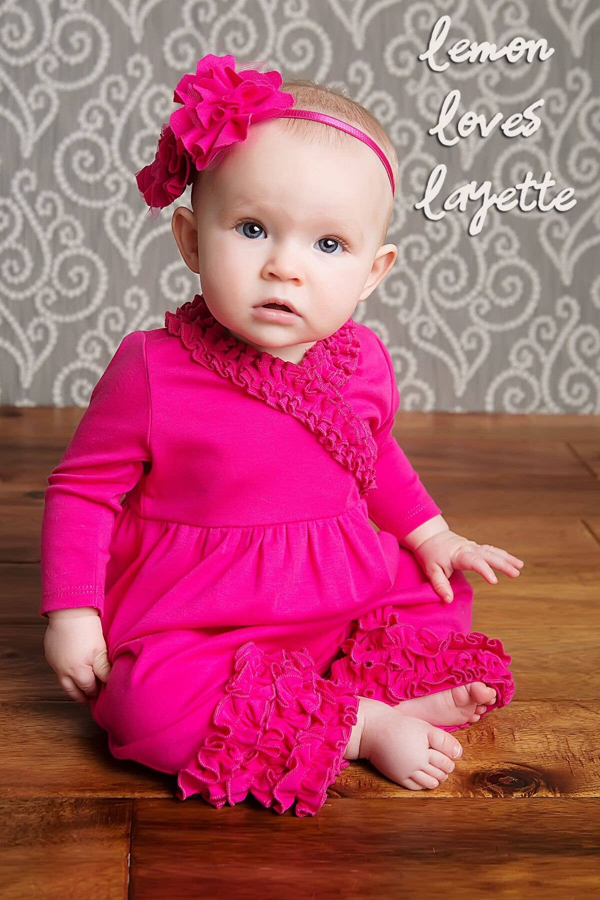 Lemon Loves Lime - Wholesale Jumpsuit - Baby - LAYETTE BASIC-Cabaret Rose Romper1
