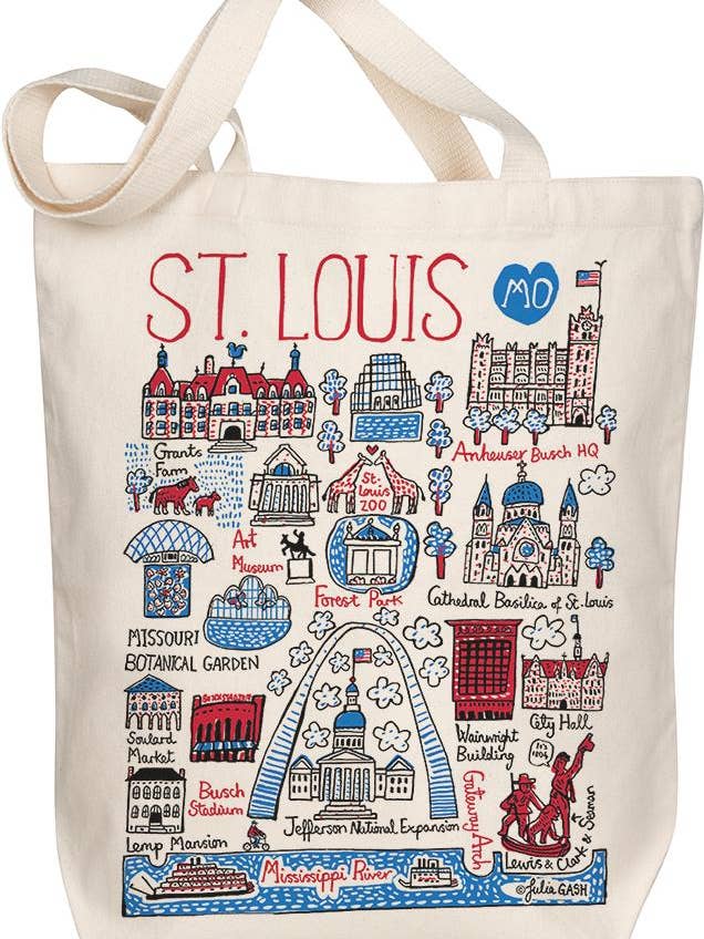 St Louis Boutique Map Art Tote for wholesale by Morado Designs
