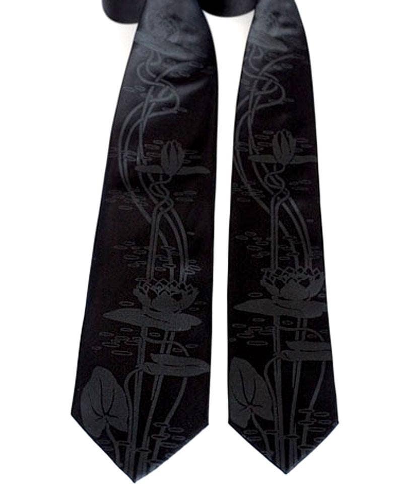 Cyberoptix Tie Lab - Wholesale Necktie - Men's - Lotus Blossom Necktie, Microfiber Water Lily Tie.1