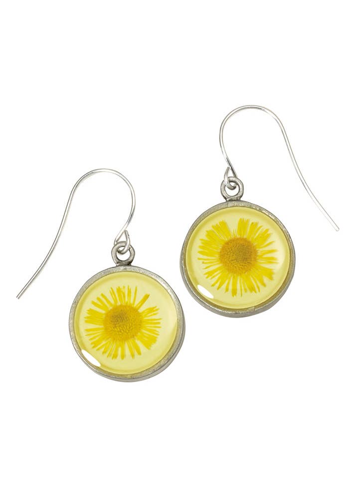 Gul tusensköna Sm runda örhängen för wholesale av Shari Dixon