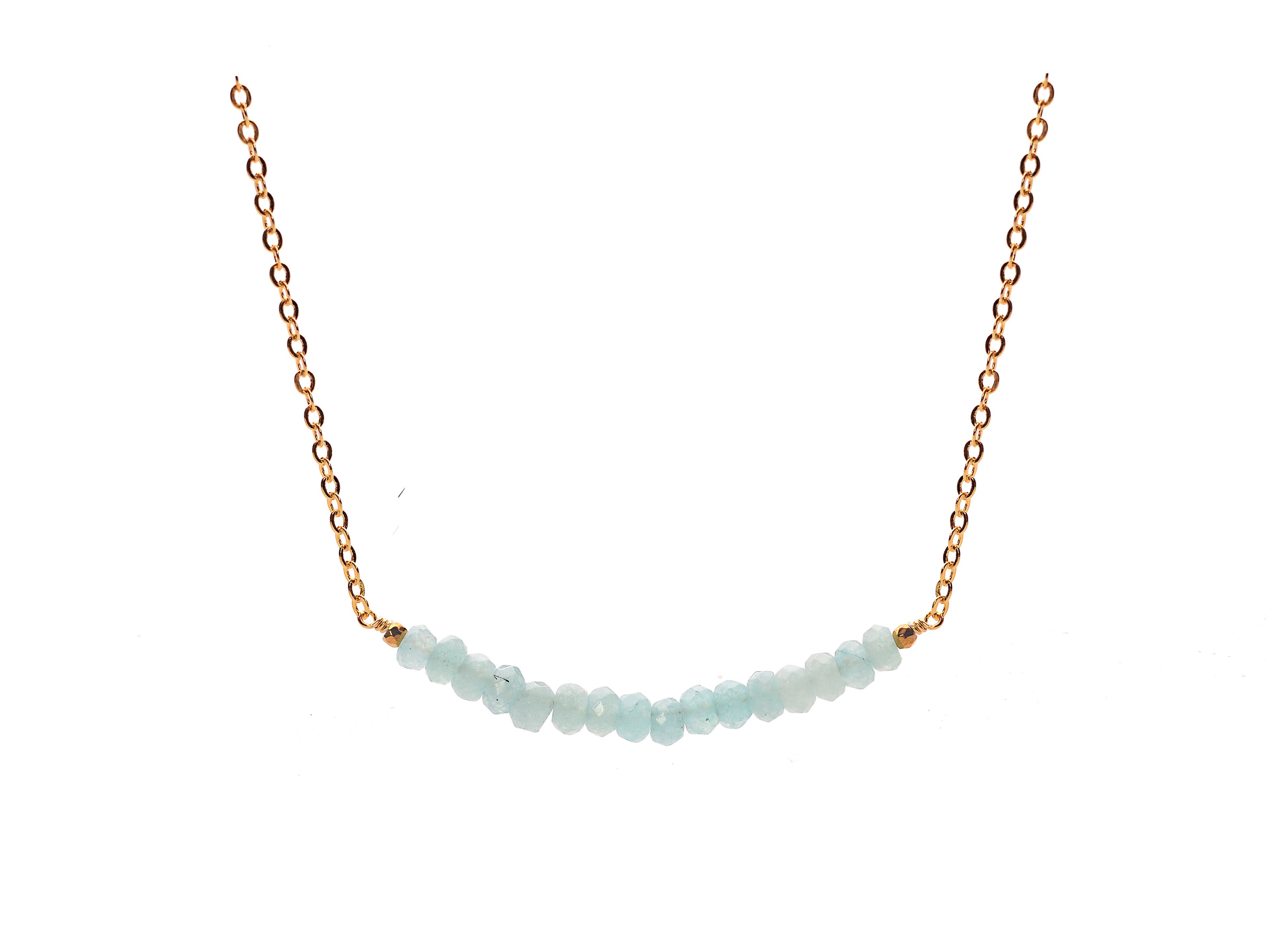 Less is More – Engroshandel Perlehalskæde – Mint Jade Smile halskæde (Guld eller Sølv)1