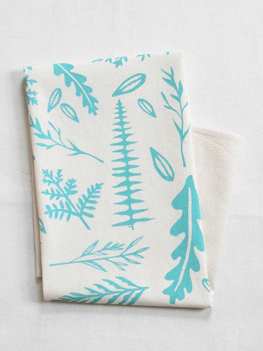 Woodland Ormbunke kökshandduk (Mintgrön) för wholesale av Hearth and Harrow