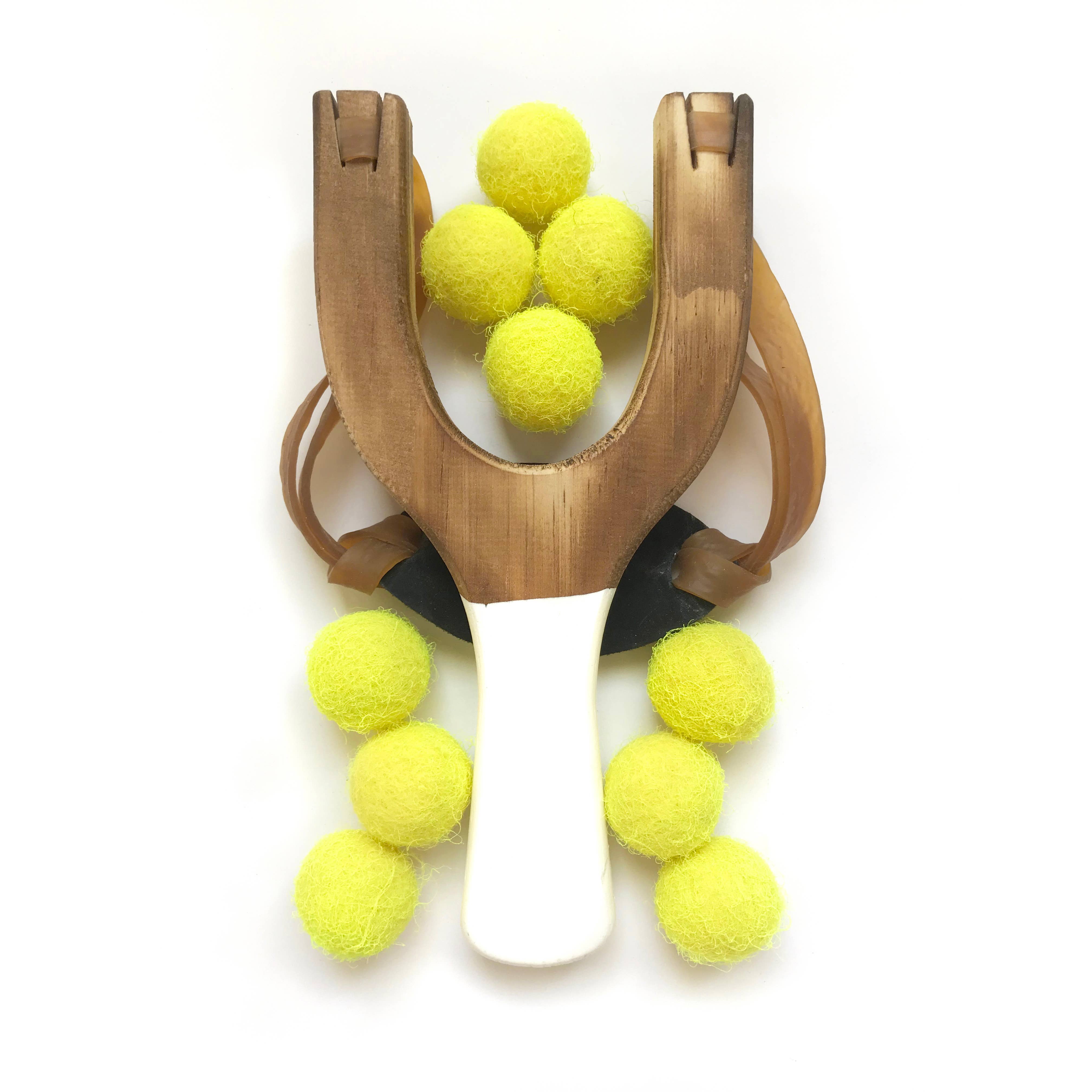 Little Lark - Wholesale Slingshot - Kids - Wooden Slingshot with Neon Felt Balls0