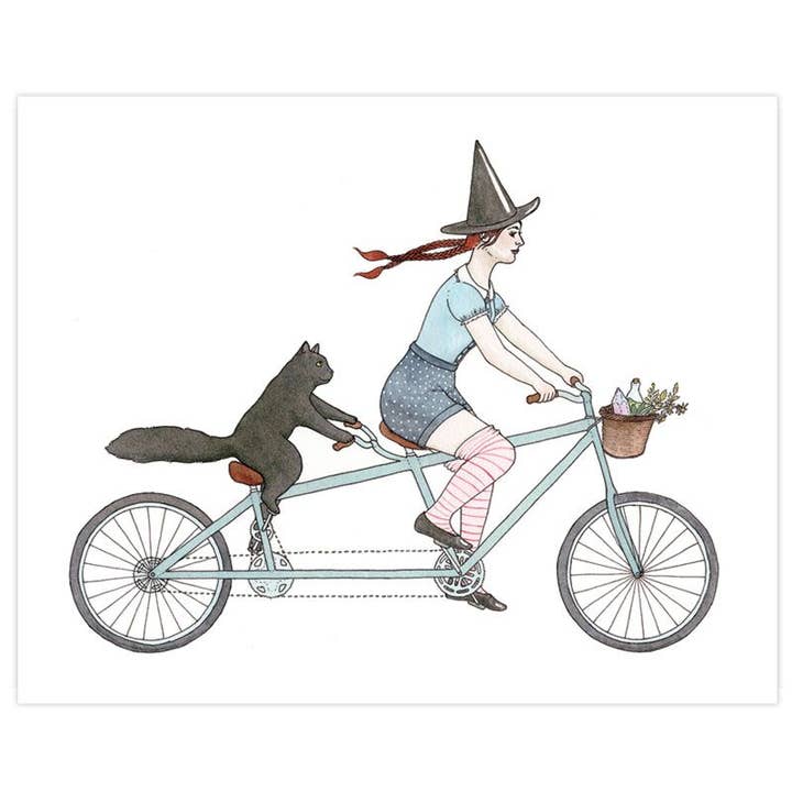 Tandem Witch Art Print for wholesale by Bee's Knees Industries