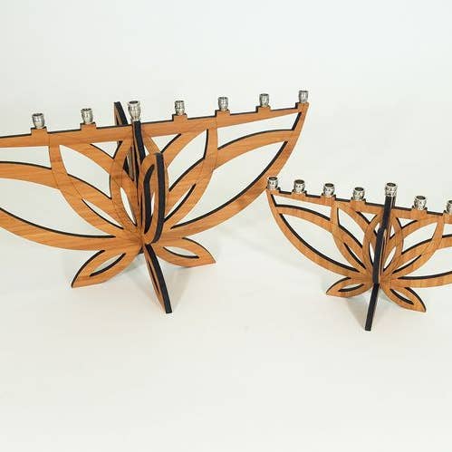 Mini Lotus Flower Menorah for wholesale by GioGio Design