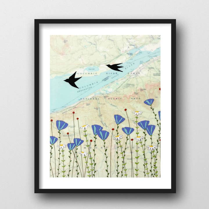 Columbia River Art Print for engroshandel hos Rachel Austin