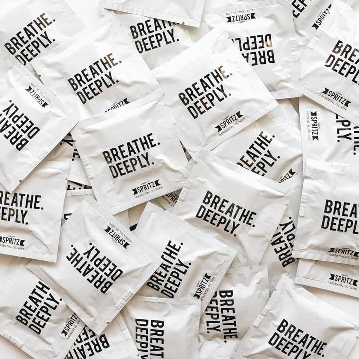 Happy Spritz - Wholesale Essential Oil - Breathe Deeply Towelettes 7 Day Bag6