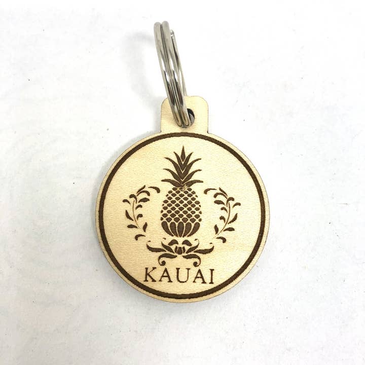 Insert Brand Here Shop - Wholesale Keychain – Unisex - KEYCHAIN - Fancy Pineapple, Hawaii Design Hawaiian Art