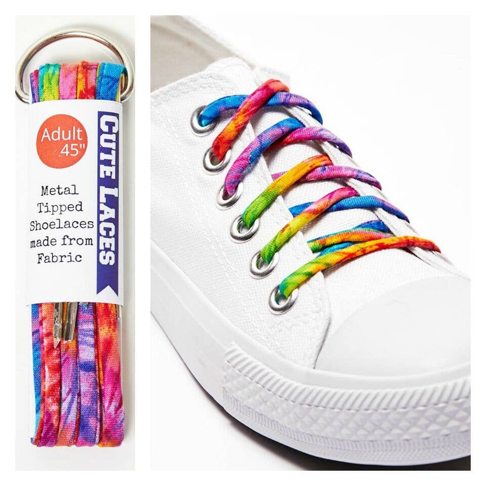 Cute Laces - Wholesale Shoelaces - Kids & Baby - Tie Dye Rainbow Cute Shoe Laces - for Adults & Kids1