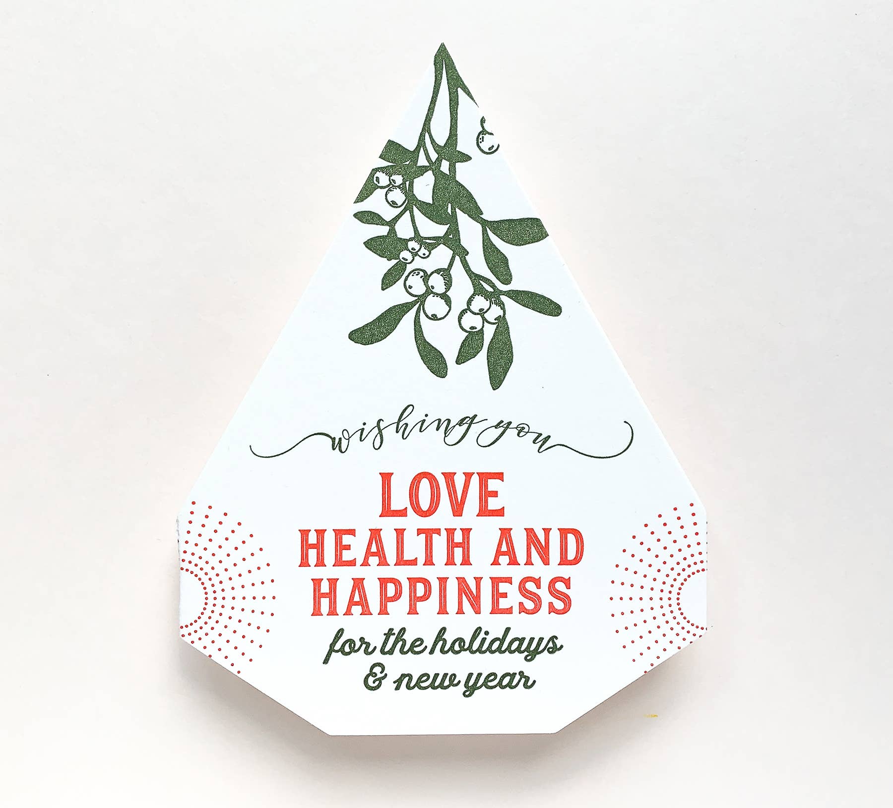 Blackbird Letterpress – wholesale Season’s Greetings card – mistletoe wish card5