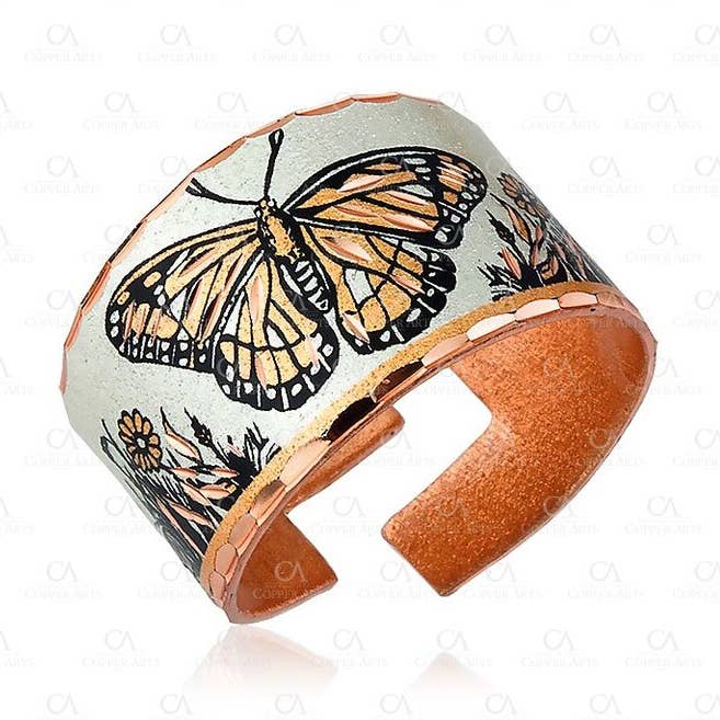 RN 68 Bague réglable papillon pour la vente par COPPER ARTS INC.