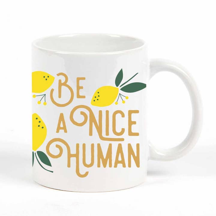 Caneca Be a Nice Human por atacado de Potluck Press