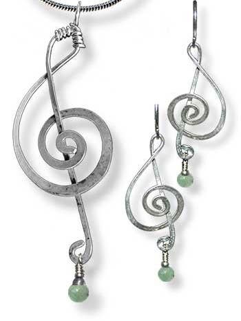 Treble Clef Set - With Gemstones for wholesale by LeDanse Limited Edition Jewelry