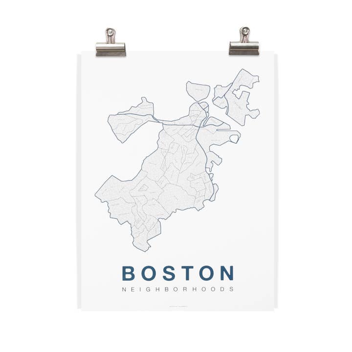 Native Maps - Wholesale Poster - Boston, MA Neighborhood City Map Poster2