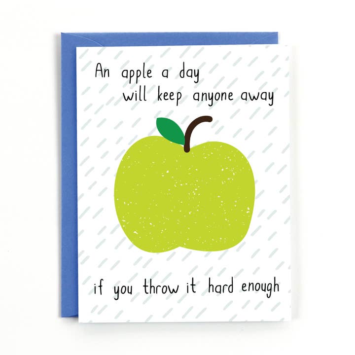 Apple A Day Card for wholesale by Public School Paper Co.