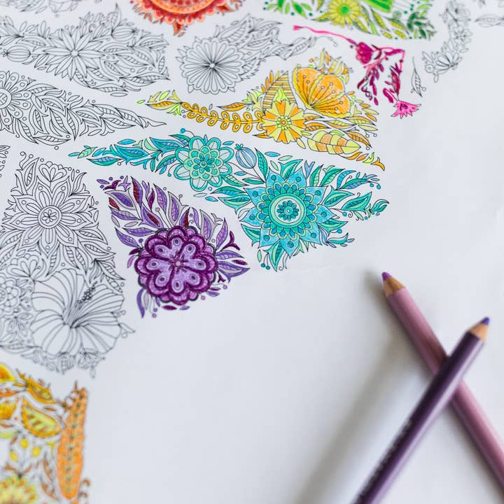 Anna Grunduls Design - Wholesale Coloring & Activity Book - Adult - Flowers United States Coloring Map2