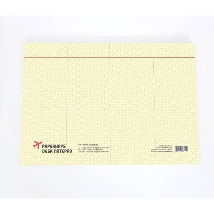 Paperways - A4-schrijfblok voor op bureau - zeshoekig voor wholesale door Paperways