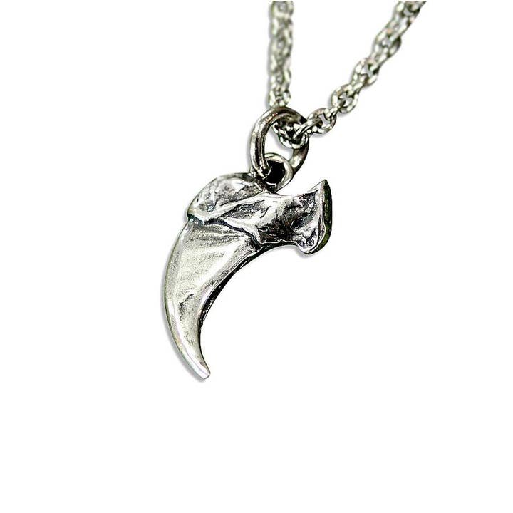Domestic House Cat Claw Charm Necklace Solid Sterling Silver for wholesale by Moon Raven Designs