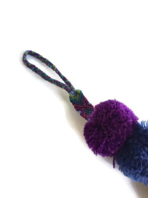 Lumily - Wholesale Purse/Bag Accessory - Women's - Handmade Earth Tone Pom Pom Tassel Keychain | Fair Trade | M1